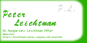 peter leichtman business card